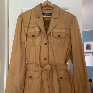 Kenneth Cole Reaction Belted Leather Jacket